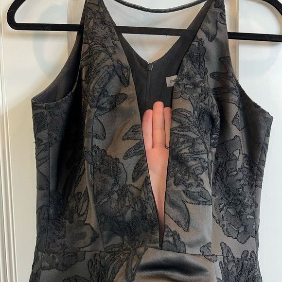 Dress the Population Kennedy Illusion Plunging Dress Black Size M - Picture 6 of 10